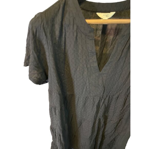 Terra & Sky NWT Black Short Sleeved Tiered Swing Dress Sz 14W - Picture 5 of 7